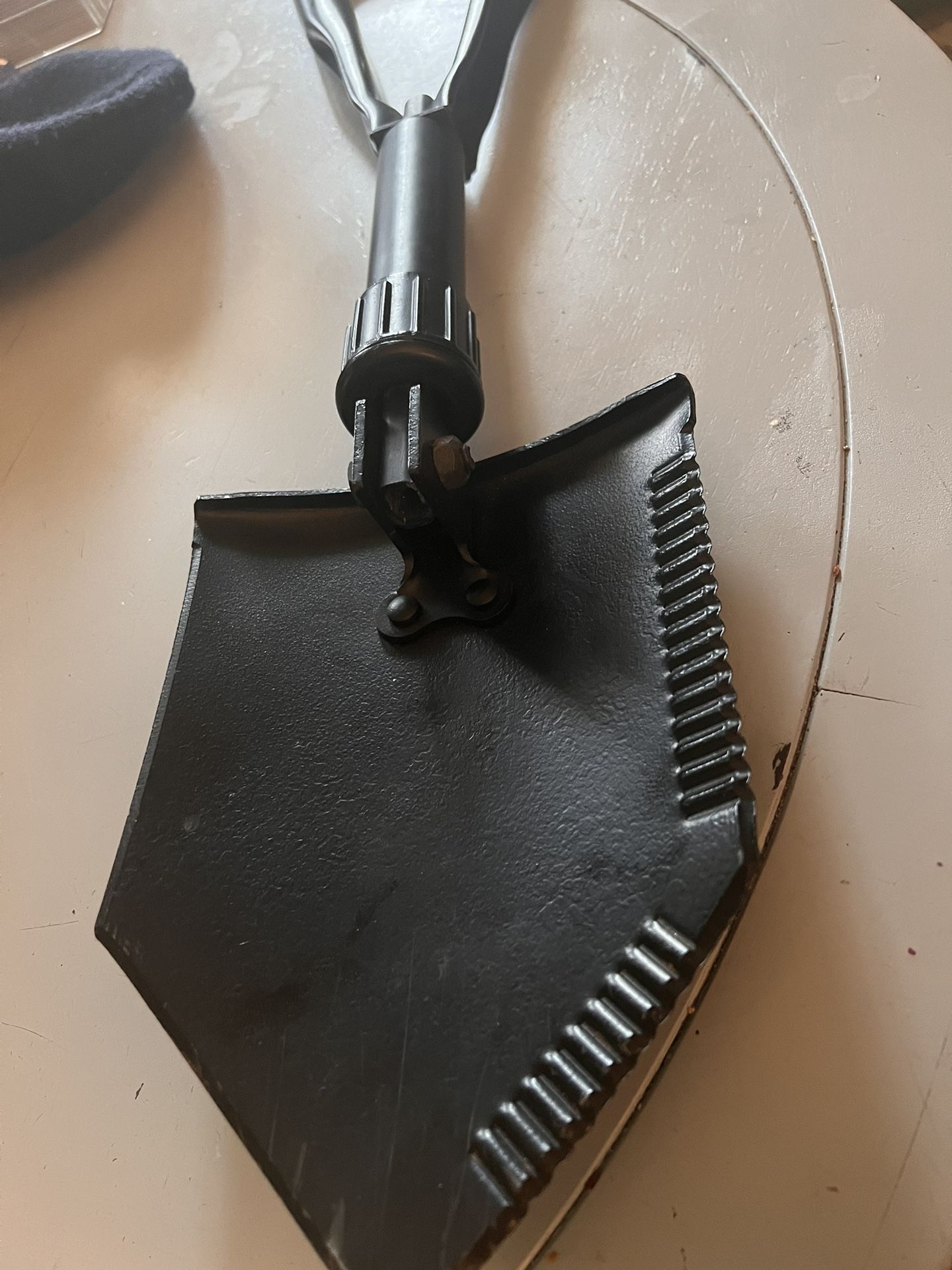 Army Helmet And Survival Folding Shovel In Case