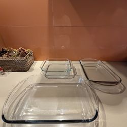 Set of 3 Glass Baking Dishes