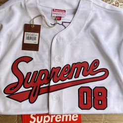 Supreme Downtown Hell Jersey White/Red size Large
