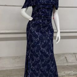 New Vince CAMUTO  Off-The-Shoulder Sequin Lace Gown