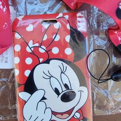 Disney Minnie mouse Fashion ID Card Holder with Lanyard  new