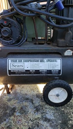 Sears two cylinder air compressor working