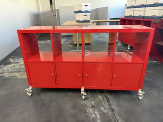 Ikea Wheeled Storage System With Doors (2 Available)