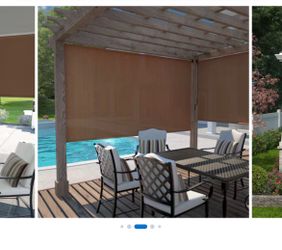 2 Outdoor Roller Shades 120-in x 72-in