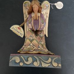Jim Shore Heartwood Creek ‘He’s Always Listening’ Angel Figurine 2008 