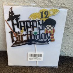 Harry Potter Wizard Happy 12th Birthday Cake Topper