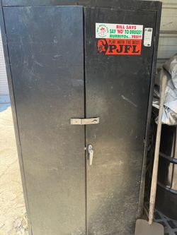 Black  metal cabinet