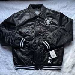 Limited Edition Levi’s x Starter Las Vegas Raiders Black Silver Tab Jacket Size Medium New!