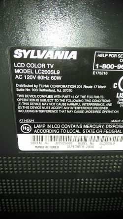 Still available/Sylvania TV with remote, speaker's.