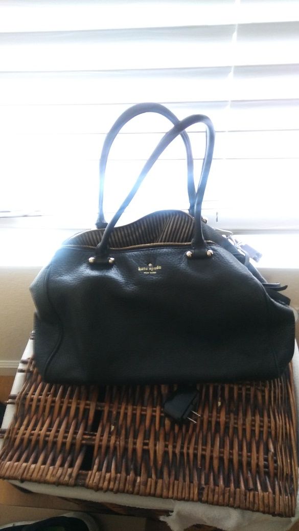 Kate spade .My wife used it 1 time original black purse is no rips or tear .clean no stains u can see before u buy