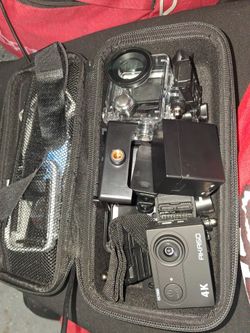 Go pro with all kinds of attachments and accessories