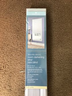 Vinyl Mini Blind 39”x64”