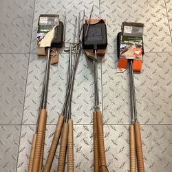 Three Mountain Pie Makers And Four Hotdog Sticks