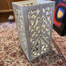 Solid Wood Moroccan candle holder