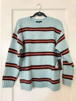 Oversized Vans blue striped sweater Size XS