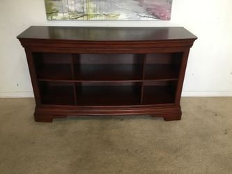 Dark Wood Bookshelf Credenza