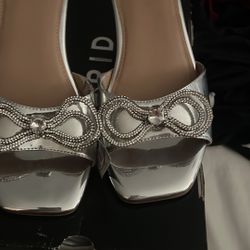 Silver High Heels 