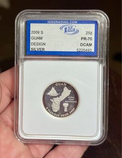 2009 $0.25 Guam silver coil graded $30