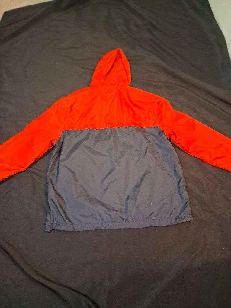 Long Sleeve Penquin Rain Jacket Color Red And Black