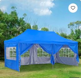 10x20Ft Pop up Canopy Tent Party Heavy Duty Instant Gazebo with 4 Removable Sidewalls