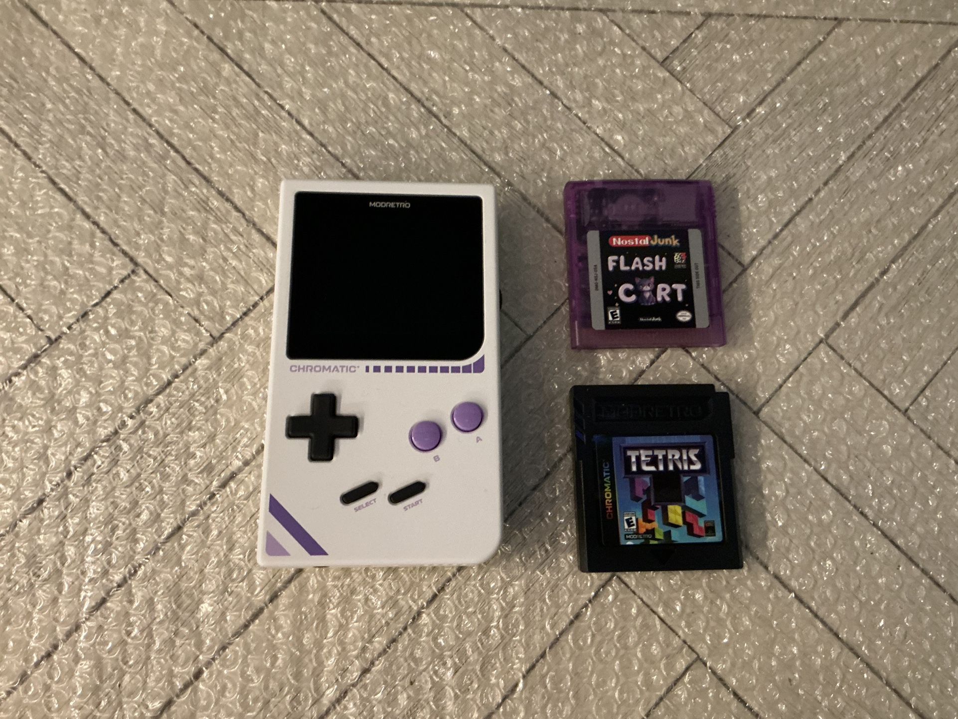 ModRetro Chromatic Cloud Color Bundle With Tetris & Nostal Junk Flash Card