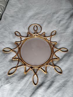 House Decor Wall Mirror Sun Art