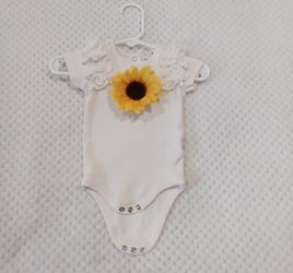 Baby Girl Sunflower Onesie