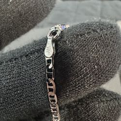 18in 2.5mm Black Rhodium Mariner Chain