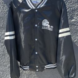 Vintage 1980’s NFL Los Angeles Raiders Chalk Line Snap Button Jacket 