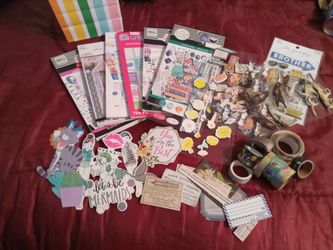 Scrapbooking: Bags Of Stickers, Tapes, & Epherma