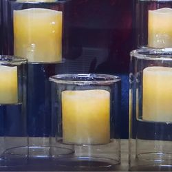 New South Street Loft 5 LED Candles With Glass Holders