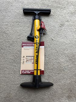 Brand New Sport and Bicycle Floor Pump, 100 PSI, Yellow