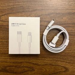 A Lightning to USB-C cable For Sale