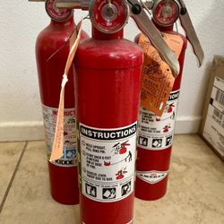 Vintage Fire Extinguishers from 1980’s & 90’s• Set of 4: Amerex, Kidde, Kidde Mariner