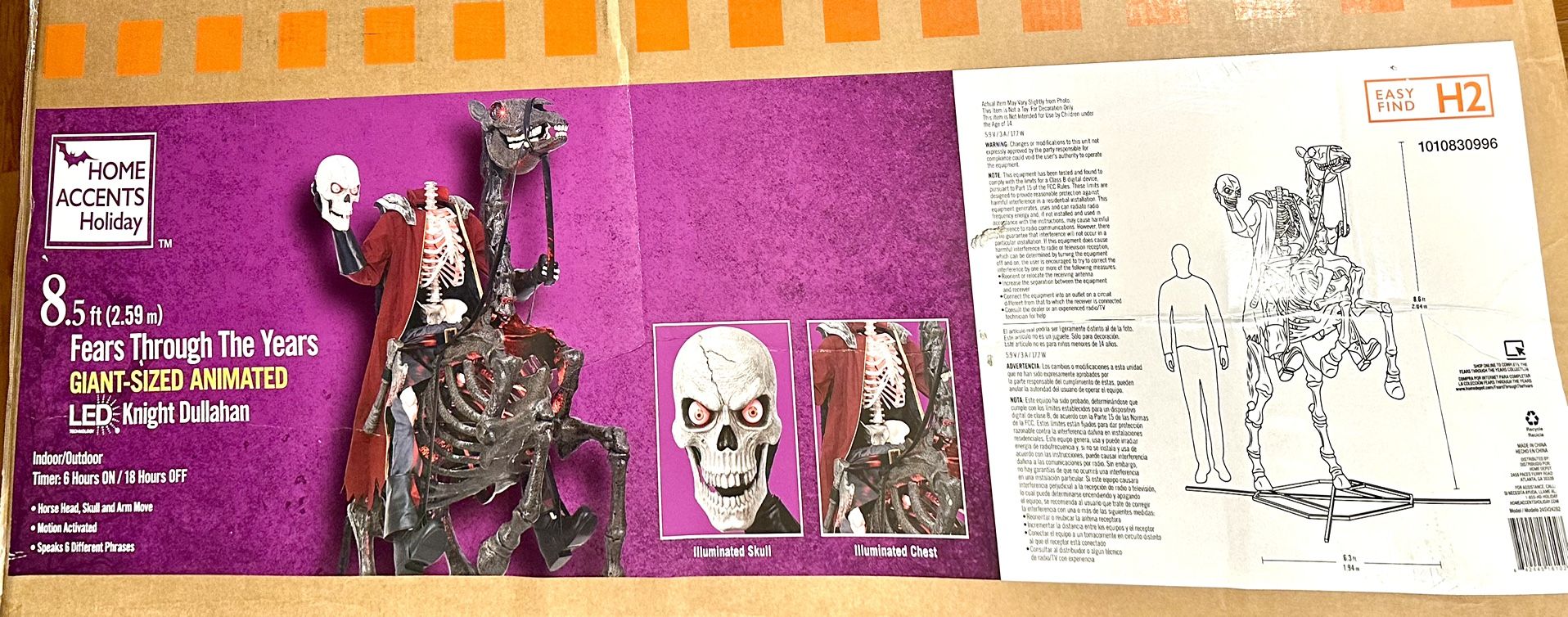 8.5’ Animated Headless Horseman Knight Dullahan -Home Depot/Home Accents Halloween