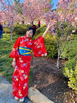 Japanese Yukata/Kimono Whole Set, Free size. Includes sandals