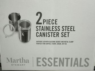 Martha Stewart 2 Piece Stainless Steel Canister Set