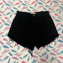 Women's Black Denim Shorts