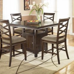 Ashley Haley Counter Height Dining Room Table Set