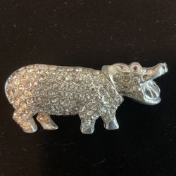 “BRING ‘EM BACK ALIVE” HIPPO BROOCH “Frank Buck”