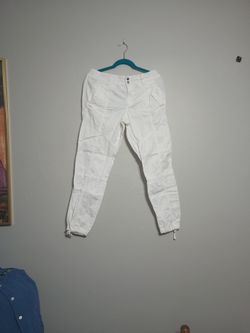 White Size 6 Ladies Pants Jogger Style 
