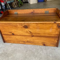 Wooden Storage Bench Ottoman Seat