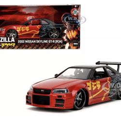 Diecast by Jada - 2002 Nissan Skyline r34 ‘GODZILLA 1/24