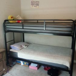 Twin Bunk Bed Like New Steel $100