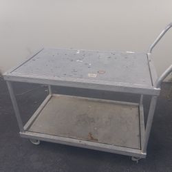 Sturdy metal utility cart
