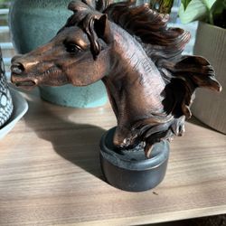 Bronze Finish Horse Bust Sculpture