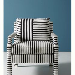 Anthropologie Banded Stripe Delaney Chair 
