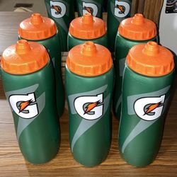 6x Gatorade 32oz Squeeze Bottles - BPA-Free Sports Team Hydration Gear - NEW