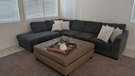 Gray sectional couch