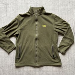 The North Face Men’s Green Outdoors Winter Fleece Zip Up Jacket LARGE